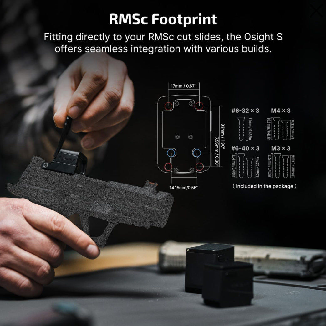 Osight S - Enclosed Aspherical Optic with Multi-Reticle System & Patented Rechargeable Design