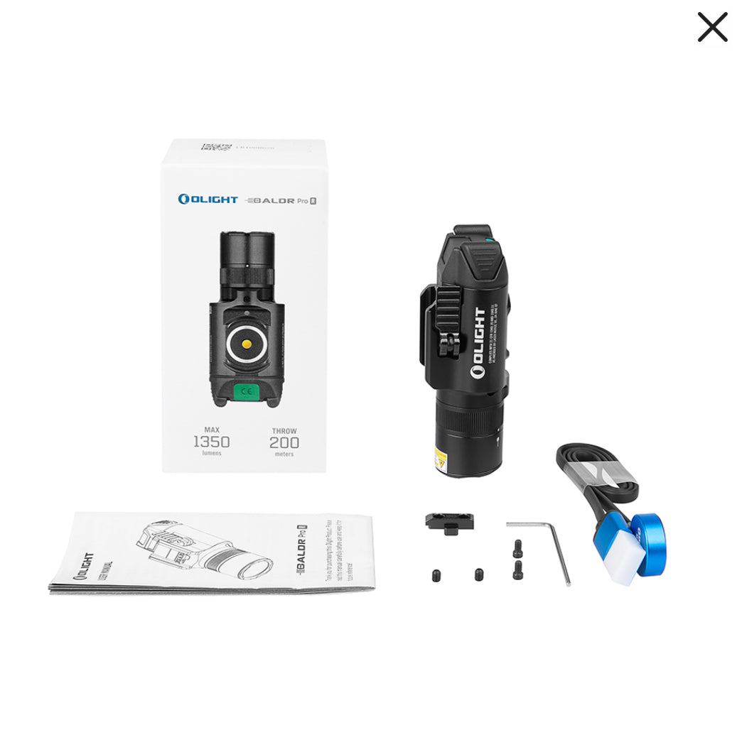 Baldr Pro R Rechargeable Tactical Light with Green Laser