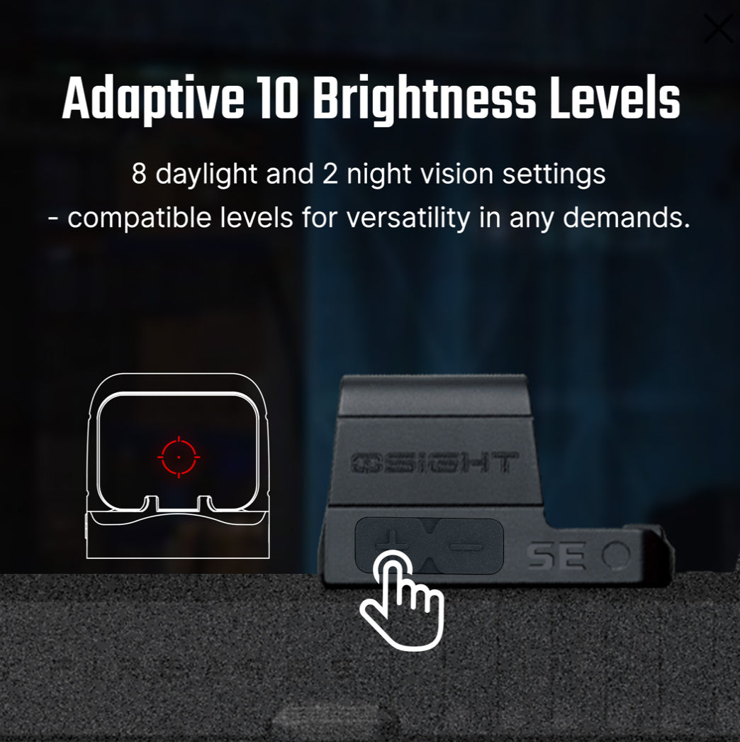 Osight SE RMSc Footprint Enclosed Red Dot Sight with Replaceable Battery