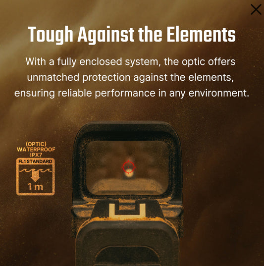 Osight SE RMSc Footprint Enclosed Red Dot Sight with Replaceable Battery