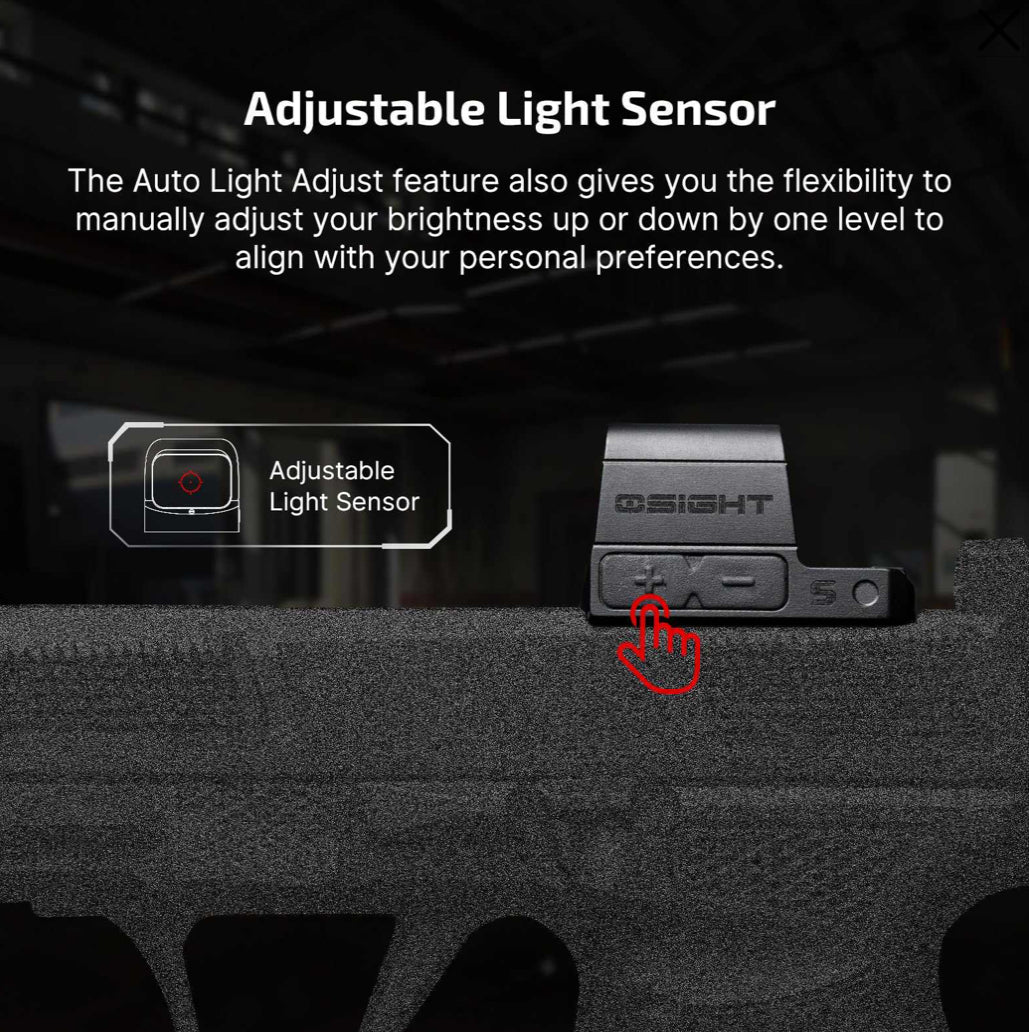 Osight S - Enclosed Aspherical Optic with Multi-Reticle System & Patented Rechargeable Design