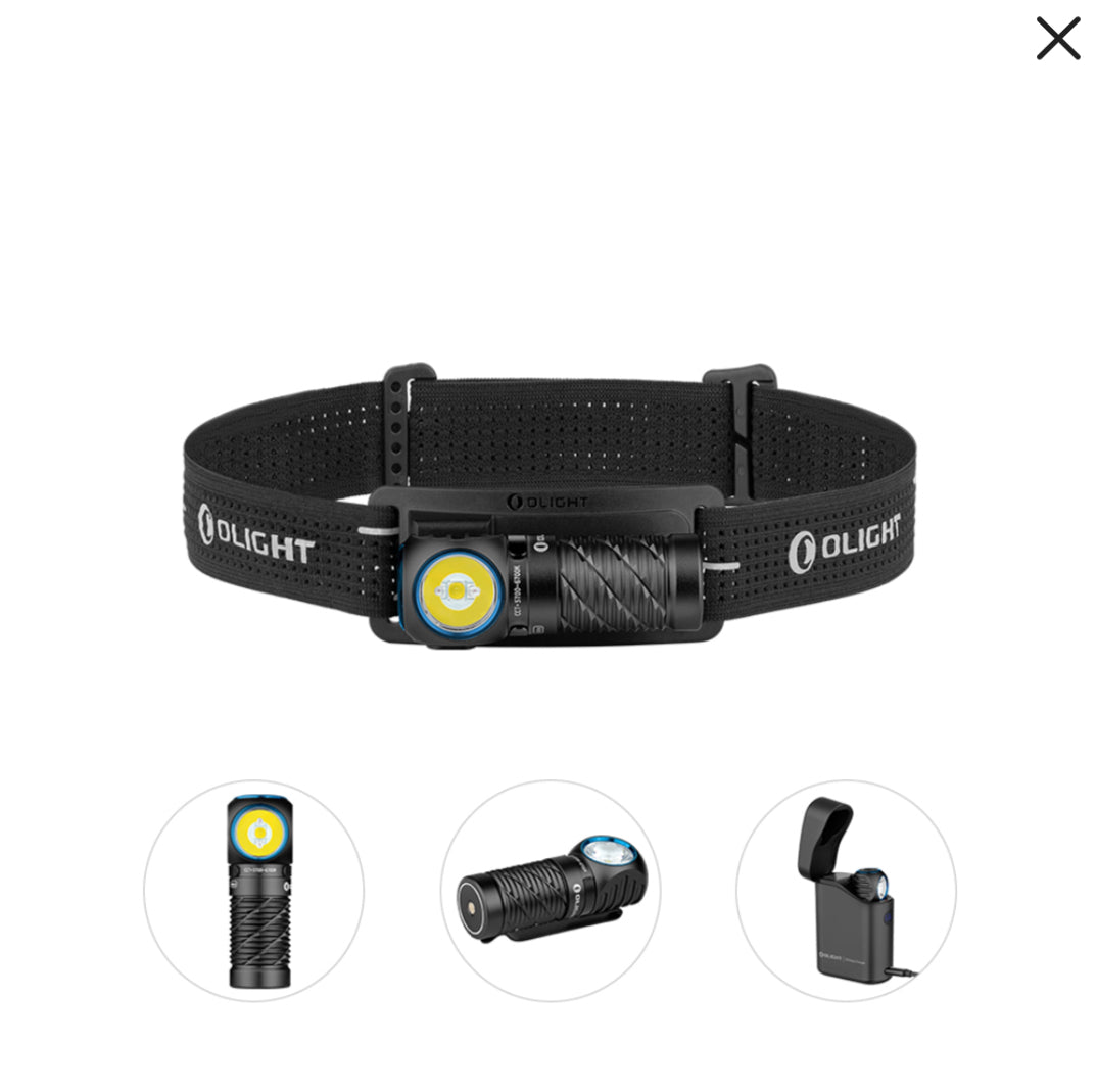 Perun 3 Mini Headlamp & Flashlight with Red and White Light