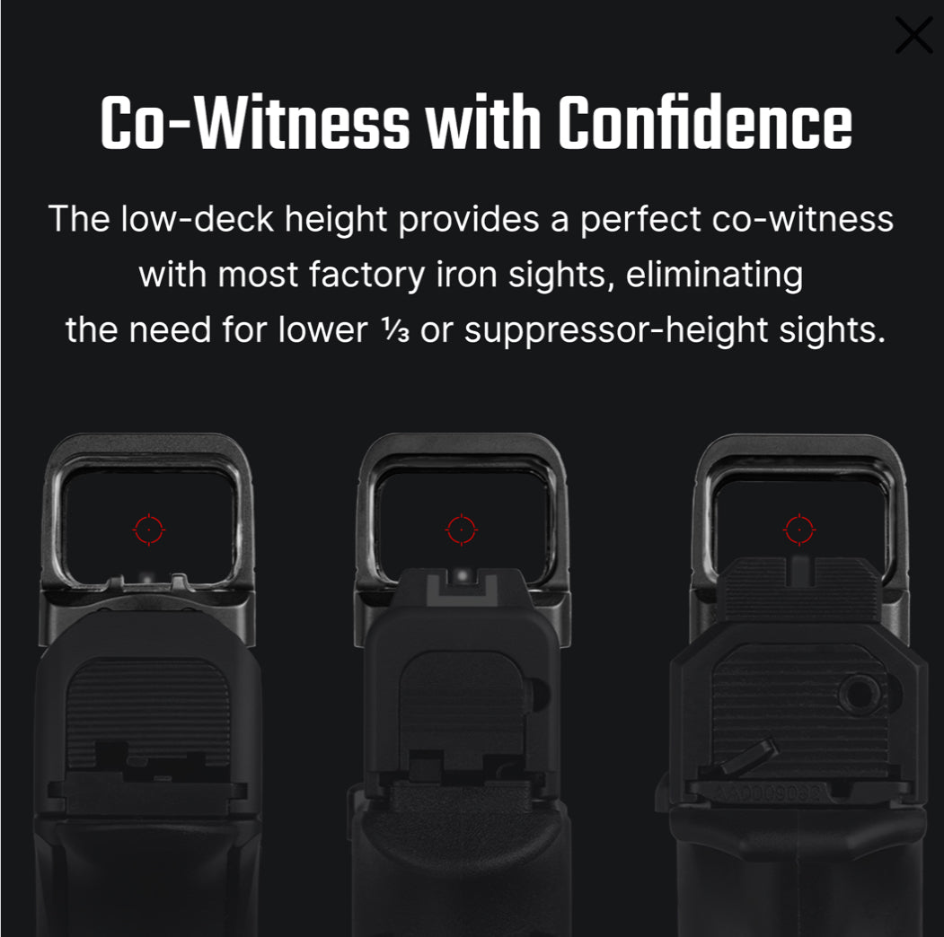 Osight SE RMSc Footprint Enclosed Red Dot Sight with Replaceable Battery