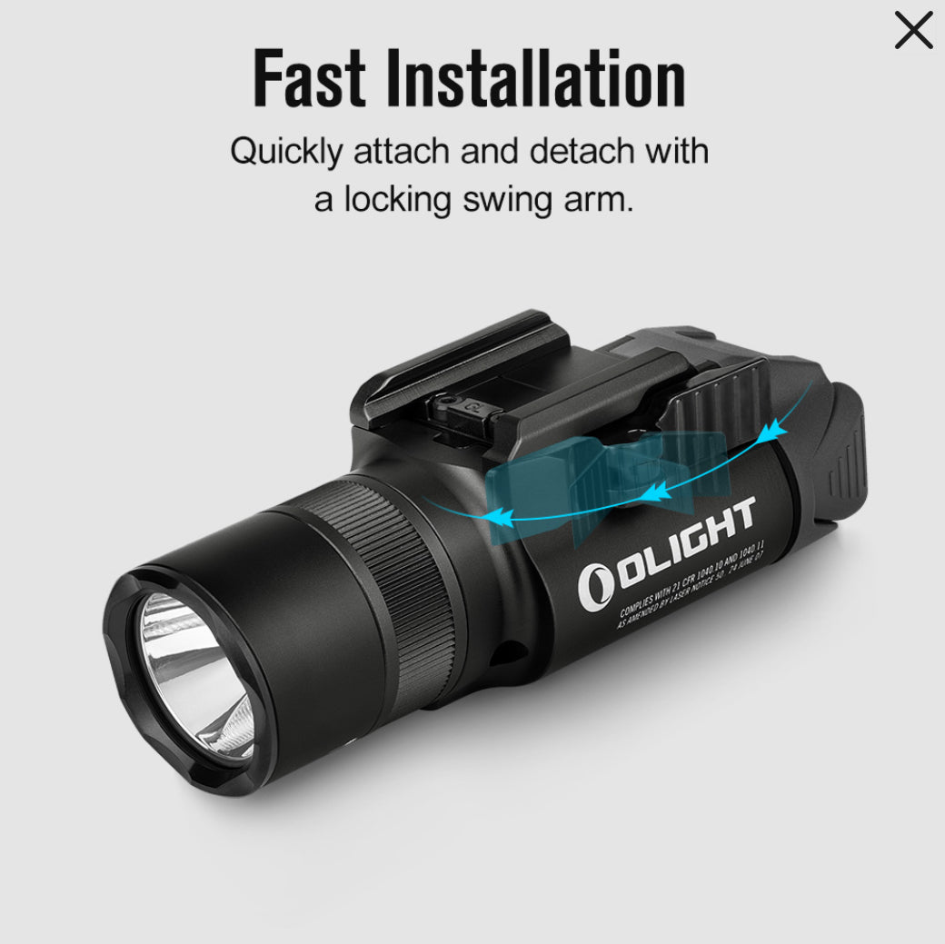 Baldr Pro R Rechargeable Tactical Light with Green Laser