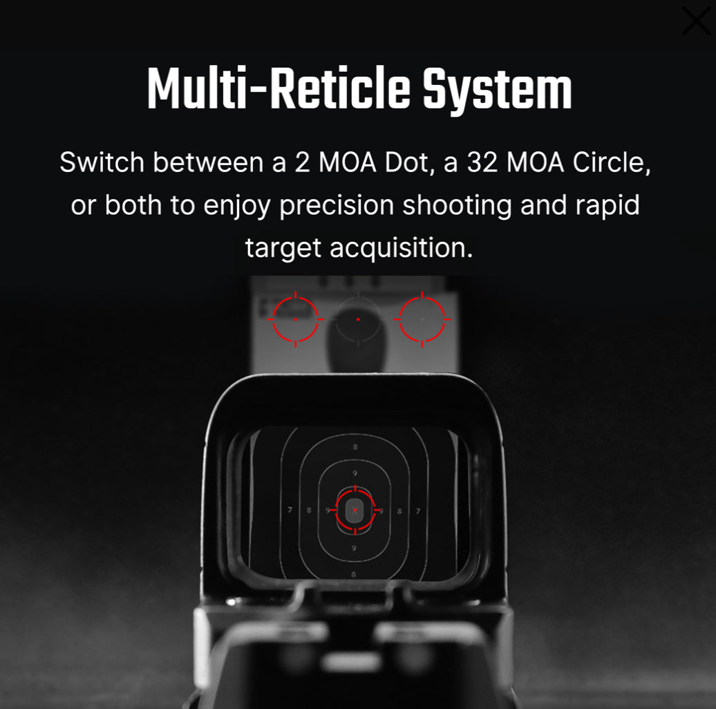 Osight SE RMSc Footprint Enclosed Red Dot Sight with Replaceable Battery