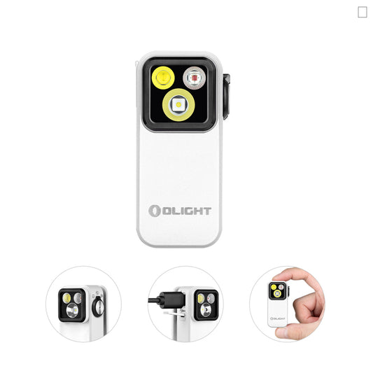 Oclip Pro Clip on Flashlight with Floodlight Spotlight and Red Light