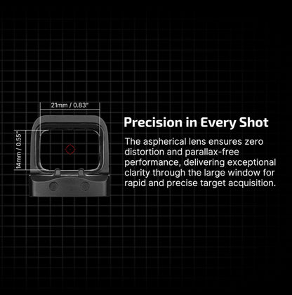 Osight S - Enclosed Aspherical Optic with Multi-Reticle System & Patented Rechargeable Design