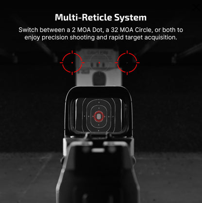 Osight S - Enclosed Aspherical Optic with Multi-Reticle System & Patented Rechargeable Design