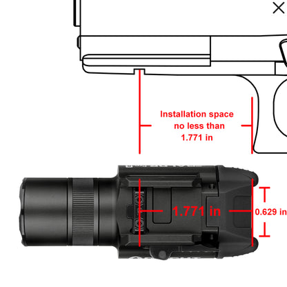 Baldr Pro R Rechargeable Tactical Light with Green Laser