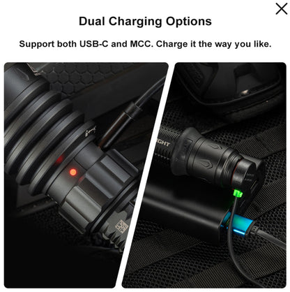 Warrior X 4 USB-C and MCC Rechargeable Tactical Flashlight With Holster