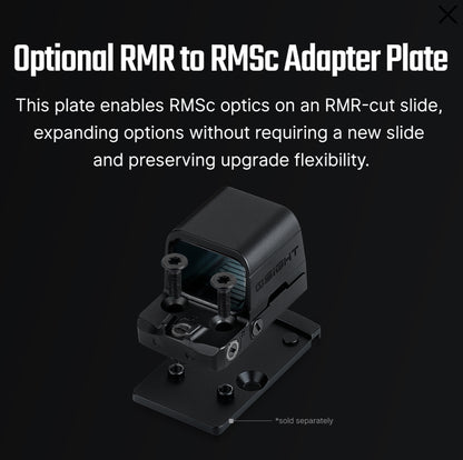 Osight SE RMSc Footprint Enclosed Red Dot Sight with Replaceable Battery