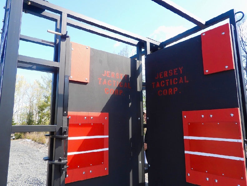 Tandem Door Breaching Trailer by JTC a Mobile Forcible Entry Prop