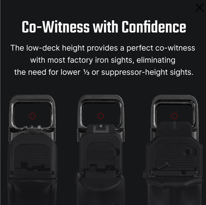 Osight SE RMSc Footprint Enclosed Red Dot Sight with Replaceable Battery